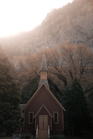 church on hillside