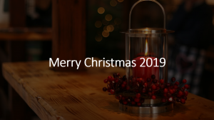 Merry Christmas 2019 with candle background