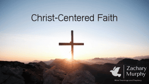 cross background with text of christ-centered faith